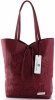 Bőr táska shopper bag Vittoria Gotti bordó V299F